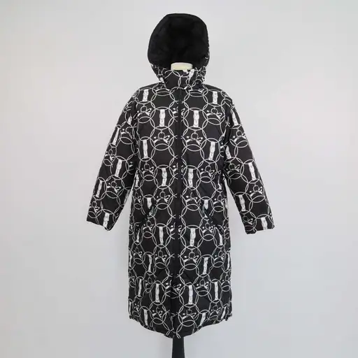 Hermes Black Polyester La Promenade du Matin Remix Reversible Puffer Down Coat