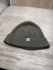 Norse Projects Norse Logo Merino Brownish Green Wool Beanie One Size