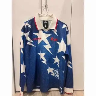 【 BAPE X ADIDAS 】LS STA JERSEY adidas × BAPE コラボ 長袖ポロシャツ スター柄 ブルー アベイシングエイプ(A BATHING APE)のメンズのトップス(ポロシャツ)の商品詳細ページへのリンク