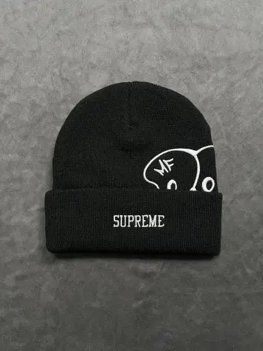 Rare 23F/W Supreme MF Doom Black Beanie Hats OS