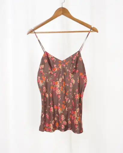 DRIES VAN NOTEN Floral 100% Silk Camisole c.Late 90s