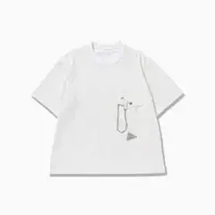 【新品】and wander ポケット付きTシャツ(ホワイトL)