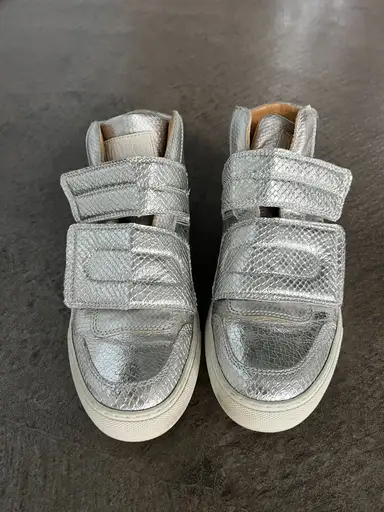 MM6 Martin Margiela Leder Sneaker silber – Gr.39/40 – Style!