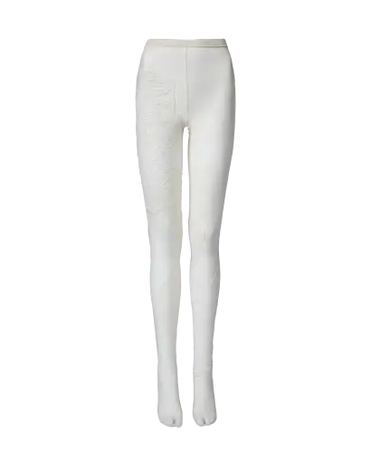 S/S 1994 Semi-Sheer Floral Lace and Mesh Tights
