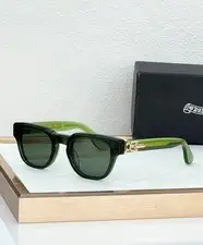 Chrome Hearts CUNTVOLUTED Sunglasses Green Frame Green Lens Gold 49-23-147 New