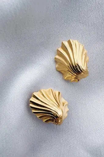 authentic Givenchy seashell clip ons