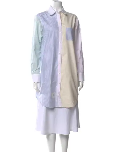 Striped Long Sleeve Button-Up Top