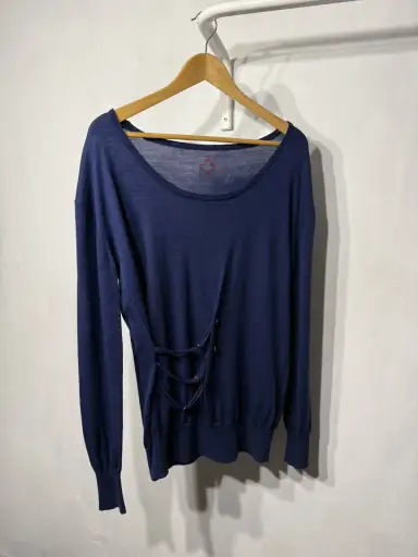 Vintage A. F. VANDEVORST Asymmetric Merino Wool Sweater Top