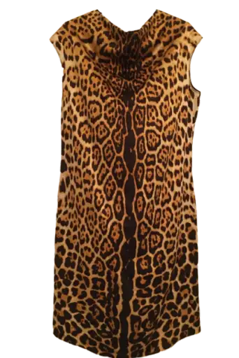 Vintage Silk Leopard Dress