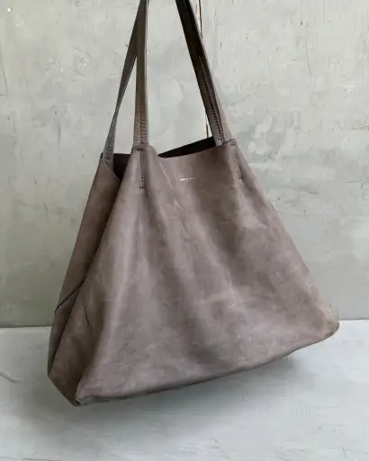 Celine Brown Leather Tote Bag