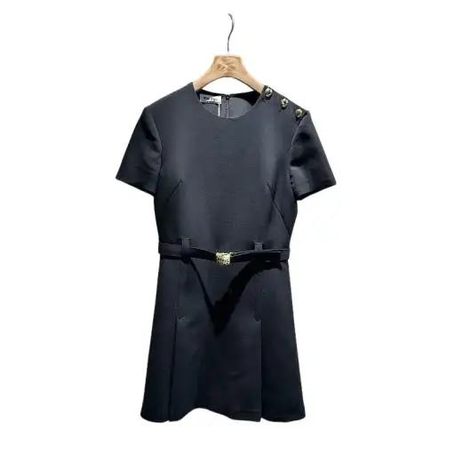 Miu Miu Logo Belted Mini Dress Size 42