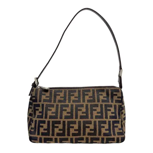 Brown Zucca Canvas Shoulder Bag
