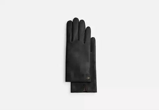 Coach - Sculpted Signature Leather Tech Gloves