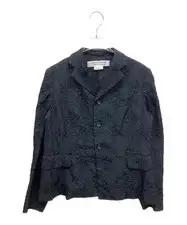 COMME des Garcons Flower Jacquard Jacket Black S Ladies Wool Blend Top