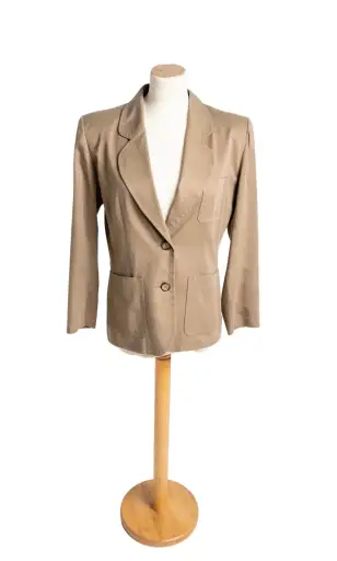 Yves Saint Laurent Blazer, Size 40/M - Taupe Cotton - €250