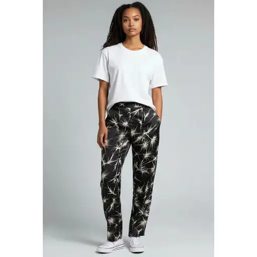 Haider Ackermann ELASTIC WAISTBAND TROUSERS In ZINCITE BLACK NWT Size 34/US 4