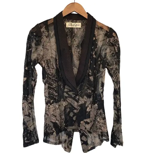 Share Spirit Victorian Sheer Tule Blazer‎ S Avant Garde Whimsy Japanese Archive