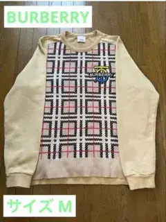 BURBERRY バーバリー スウェット ノバチェック 刺繍ロゴ コットン