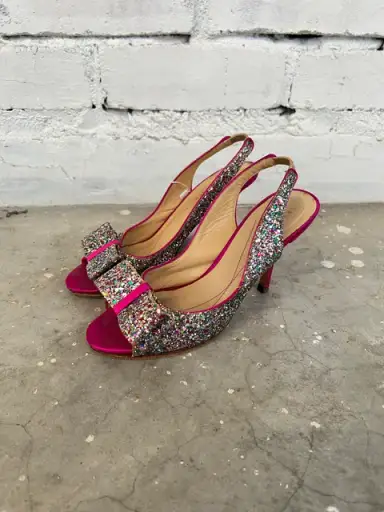 Kate Spade Multicolour Glitter Pink Heels