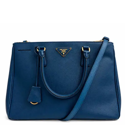 Bolsa Prada Galleria em Couro Saffiano Azul