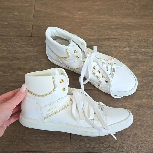 Alessandro Dell'acqua Leather high top sneaker shoes 39.5 9.5