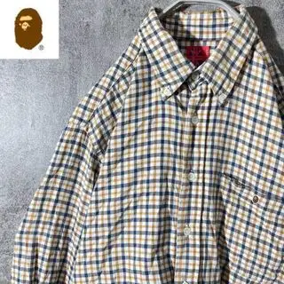 [大人気]　アベイシングエイプ　シャツ　ワンポイント　大猿　チェック　ノバ　レア アベイシングエイプ(A BATHING APE)のメンズのトップス(シャツ)の商品詳細ページへのリンク
