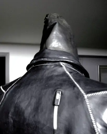 Boris Bidjan Saberi J2-F235 hooded horse skin jacket