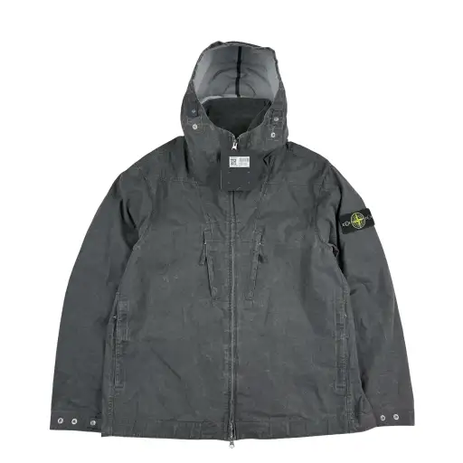 Stone Island No Seasons Tela Resinata Hooded Windbreaker Jacket - XL