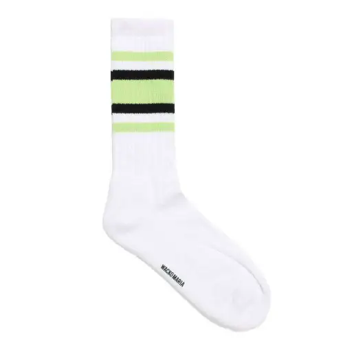 SKATER SOCKS ( TYPE-1 ) #WHITE-GREEN [26FW-WMA-SO01]