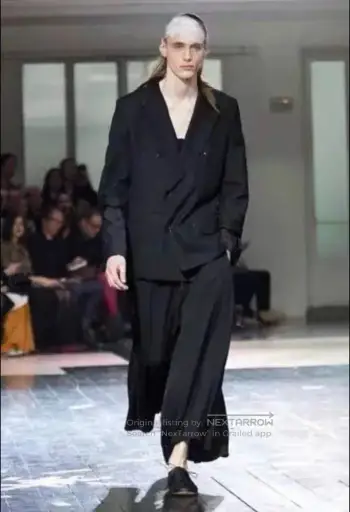 Yohji Yamamoto 18ss Wide-Leg Drawstring Pants.