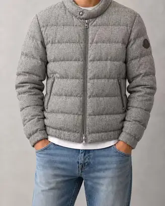 MONCLER UOMO – GIUBBOTTO GRIGIO IN CASHMERE