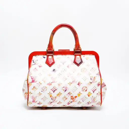 LOUIS VUITTON 2006 Monogram Watercolor Speedy 30 Handbag white WS20560