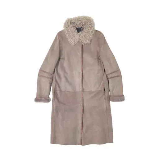 Fendi Mauve Suede Long Coat