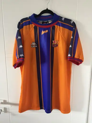 Barcelona kappa 1997/1998 Away Vintage Soccer Jersey