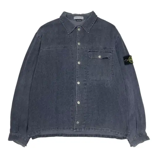Vintage Stone Island Resin Spalmatura Overshirt, Size Large