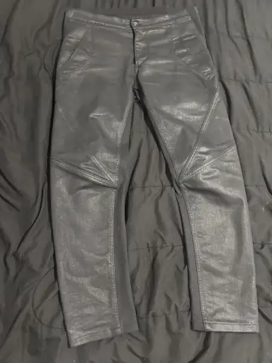 Gareth Pugh Olmar & Mirta Waxed Geometric Panel Pants