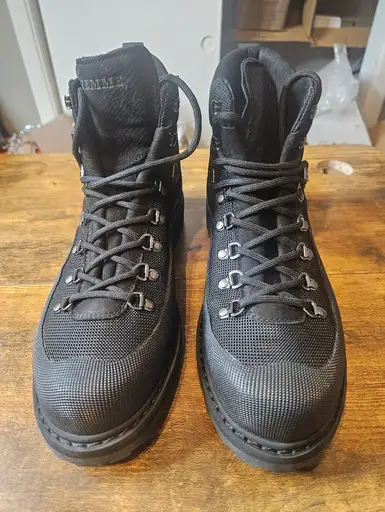 Diemme Roccia Vet Hiking Boots Black Fabric Men's EU 45 US 11 Dust Bag NEW BOXED