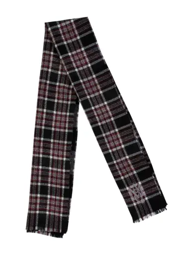Wool Plaid Print Scarf
