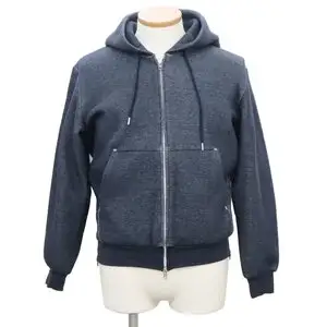 【名古屋】1円～ FUMITO GANRYU フーディ ジップアップパーカー スプリトロゴ デニムトーン 1号 メンズアパレル n2610-05-303068ht1