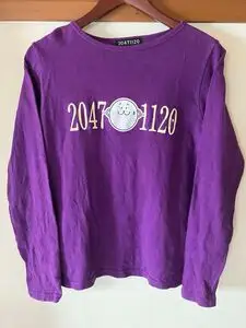20471120 トゥーオーフォーセブンワンワントゥーオー ヒョーマ　長袖Tシャツ パープル