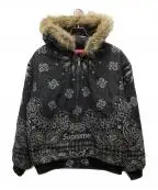 SUPREMEシュプリーム）の古着「Bandana Jacquard Denim Hooded Work Jacket」｜ブラック