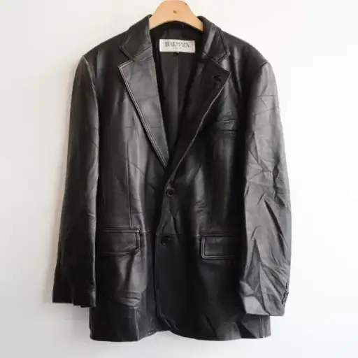 BALMAIN 발망 양가죽 빈티지 레더자켓