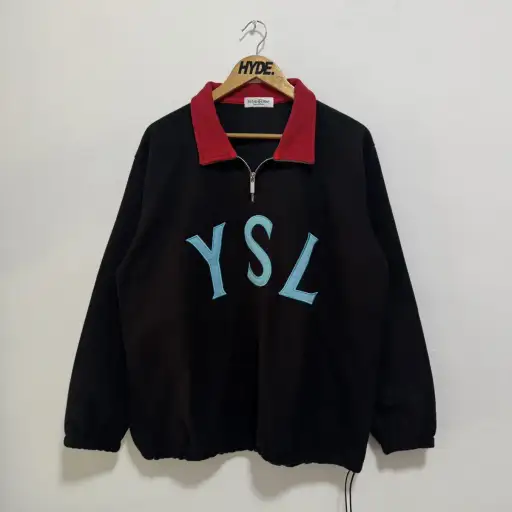 RARE💥 YSL SWEATSHIRT YVES SAINT LAURENT HALFZIP SWEATSHIRT