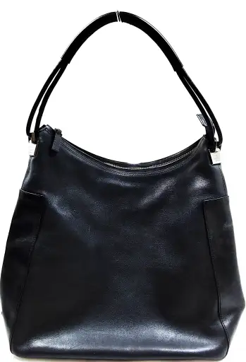 Gucci Italy. Tom Ford Era. Black Leather Minimalism Shoulder Bag