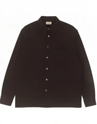 Gianfranco Ferre Mens Shirt IT 52 Large Black Wool