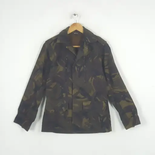 Vintage A.P.C. Designer Brand Camo Military Jacket C288N13