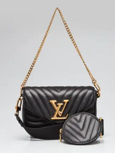 Louis Vuitton Black Quilted Leather New Wave Multi-Pochette Bag