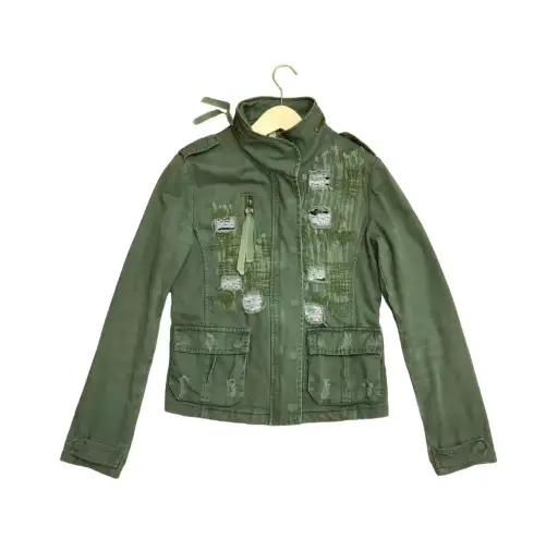 Distressed Studded Punk Jacket Love Enough