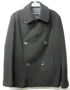ヨウジヤマモト noir：カシミヤ混紡 ウール メルトン 厚手 コート （ Pコート ショートコート Yohji Yamamoto Femme Wool Short Coat 2