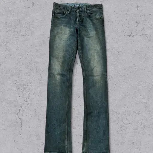 Shellac rusty wash jeans absolutely beautiful pair, unfortunately dont fit me. You will need a pretty skinny build 

price firm, u wont find this anywhere

thigh 9.5”
knee 6.5”
outseam 42”

TAGS #japan #japanese #archive #y2k 14thaddiction ifsixwasnine kmrii noid siva dior homme julius Number Nine hysteric glamour fuga midas Hyoma 
yasuyukiishil 16w9 goa HN+DIE gunda lgb h.naoto buffalobobs archive sharespirit ledrechwe roen CIVARIZE 5351 pour les hommes shohei takamiya Jean paul Gaultier
Rick Owens obelisk ozz archive semantic design shellac ghost of harlem hyde worn hyde style
Tornado Mart y2k